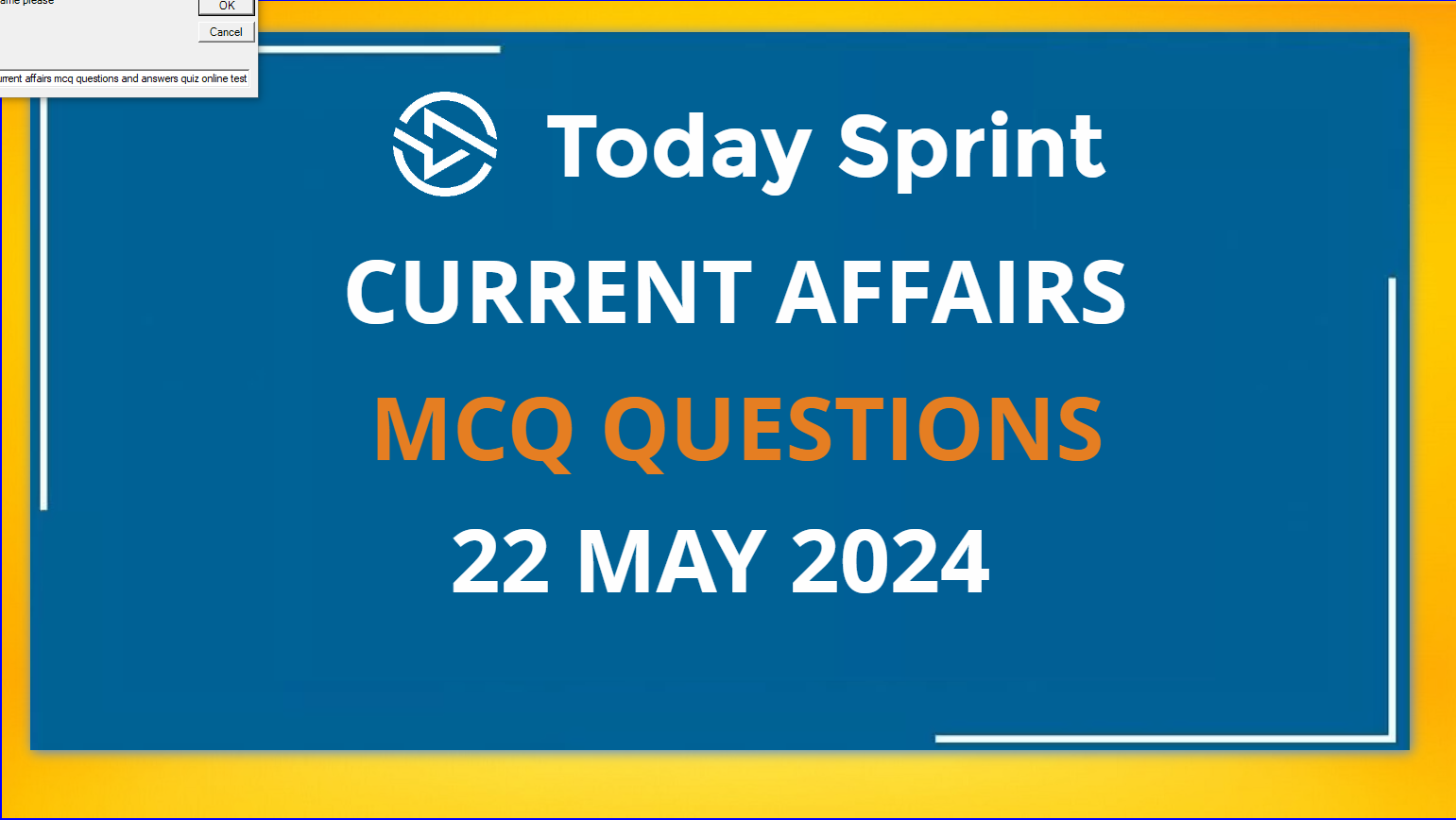 22 May 2024 Current Affairs mcq Hindi and English Online Test Questions and Answers