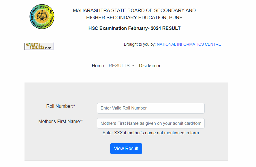 Maharashtra HSC 12th Result 2024 @mahresult.nic.in